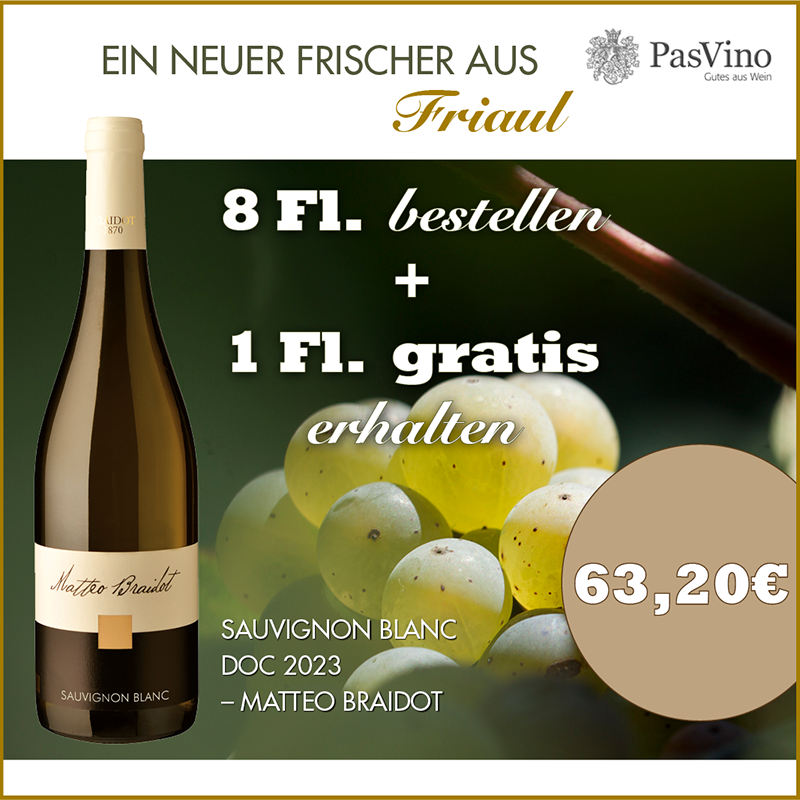 Sauvignon Blanc DOC 2023 Matteo Braidot – Angebot 8+1