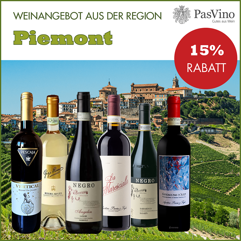 Weinangebot aus der Region Piemont