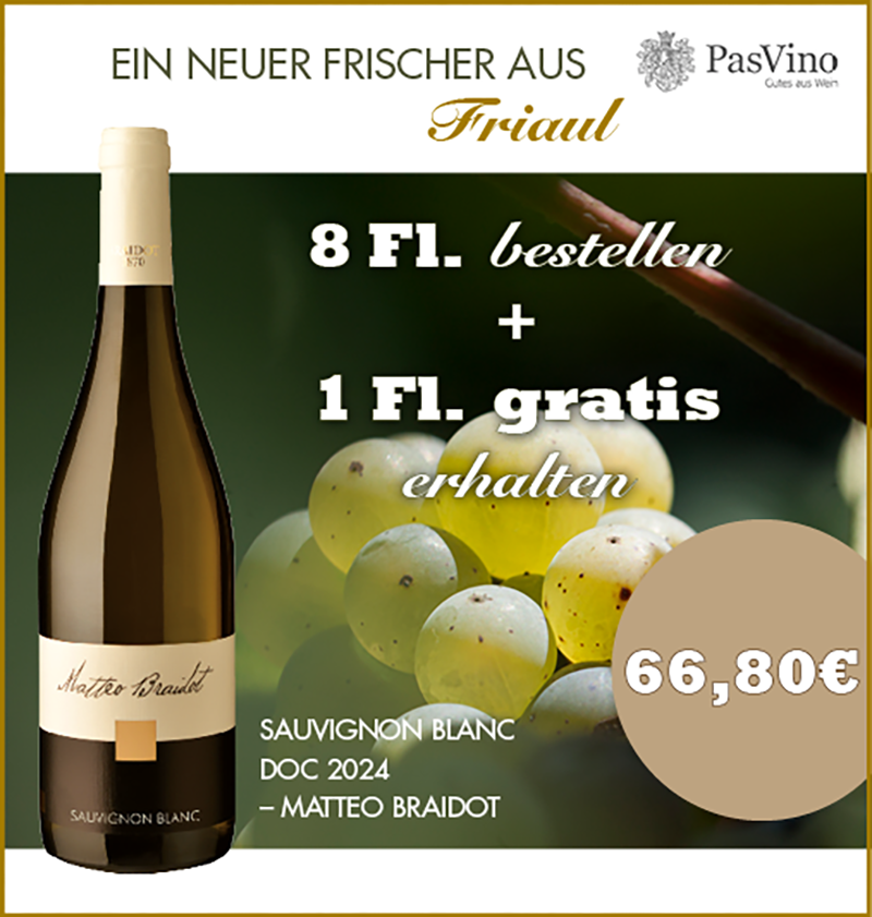 Sauvignon Blanc DOC 2024 Matteo Braidot – Angebot 8+1