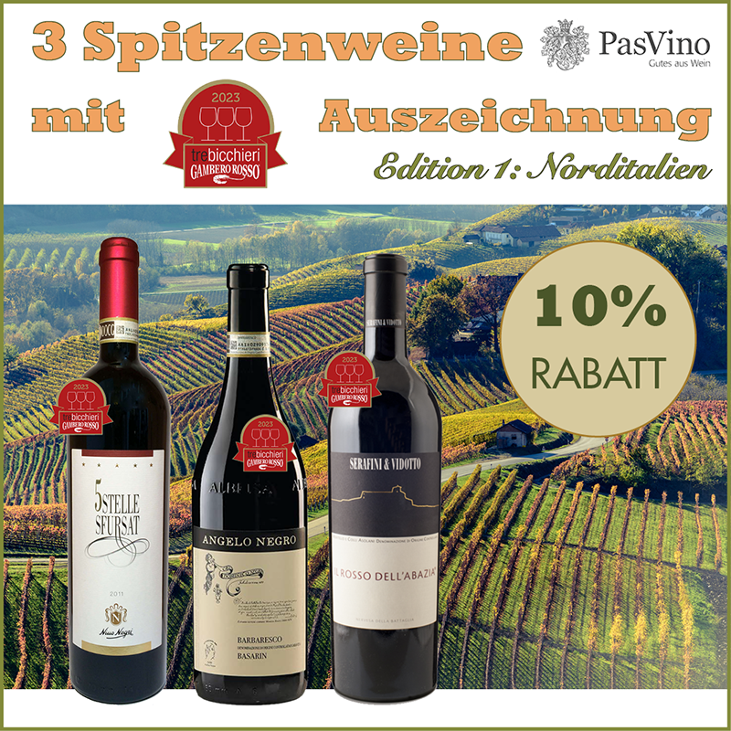 3 Weine mit 3 Gläser Gambero Rosso - Edition Nord 3 Weine mit 3 Gläser Gambero Rosso - Edition Nord