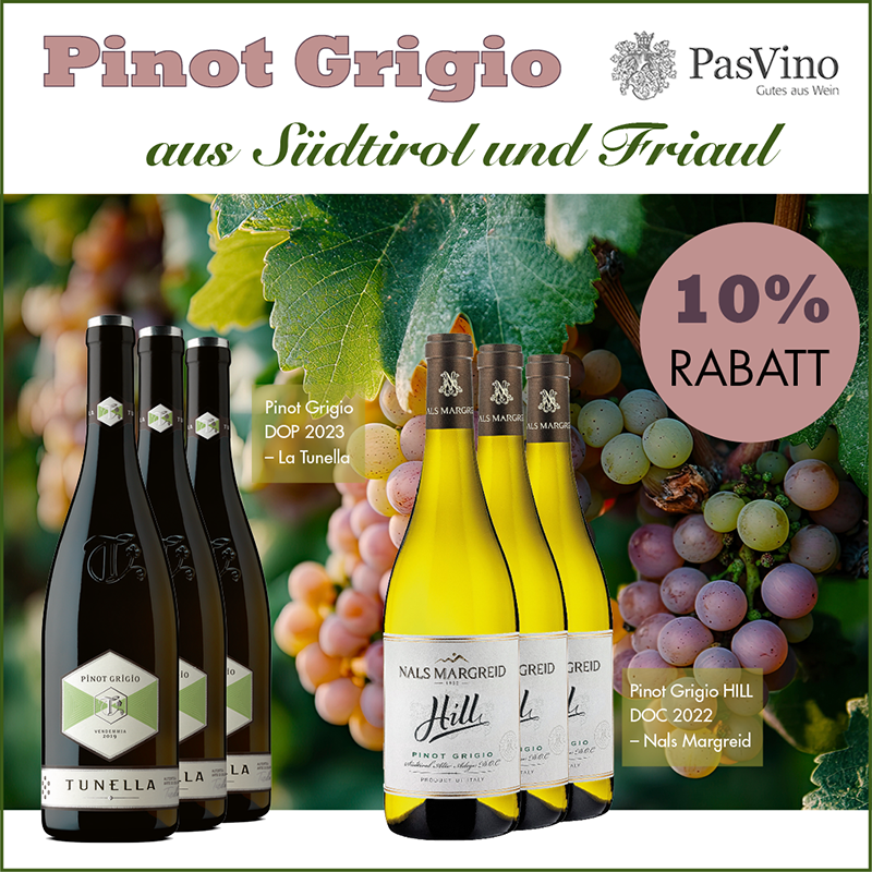 Pinot Grigio aus Norditalien – Weinpaket 2x3 Pinot Grigio aus Norditalien – Weinpaket 2x3
