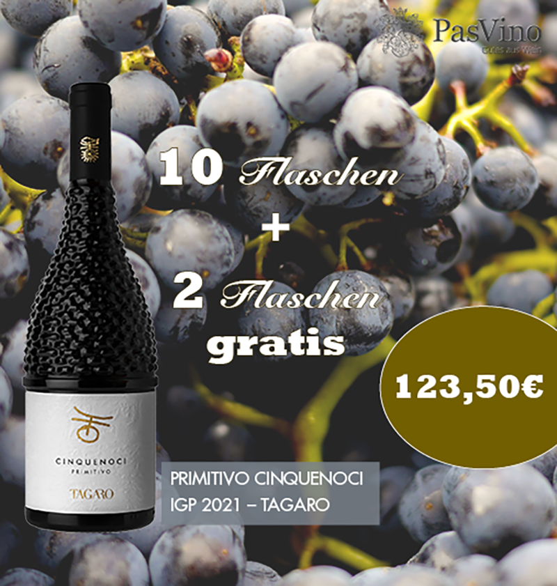 Primitivo Cinquenoci IGP 2021 – Angebot 10+2