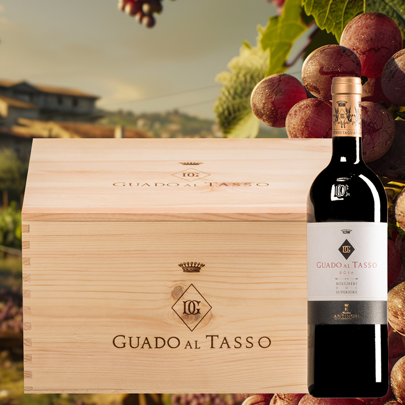 6 Flaschen Guado al Tasso Bolgheri Superiore 2018 – Antinori in der Original Holzkiste 6 Flaschen Guado al Tasso Bolgheri Superiore 2018 – Antinori in der Original Holzkiste
