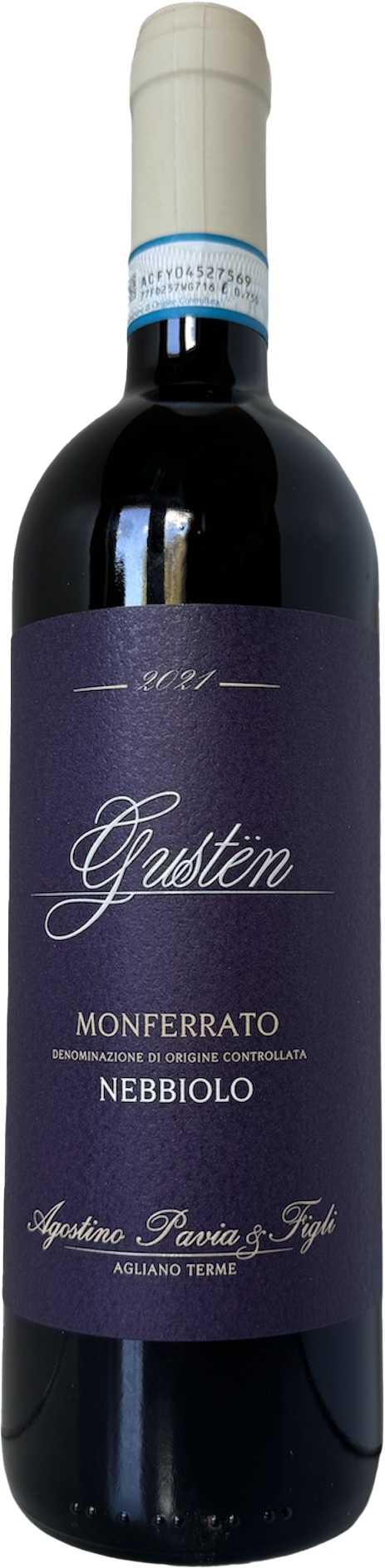 Nebbiolo Monferrato Gustën DOC 2021 – Agostino Pavia