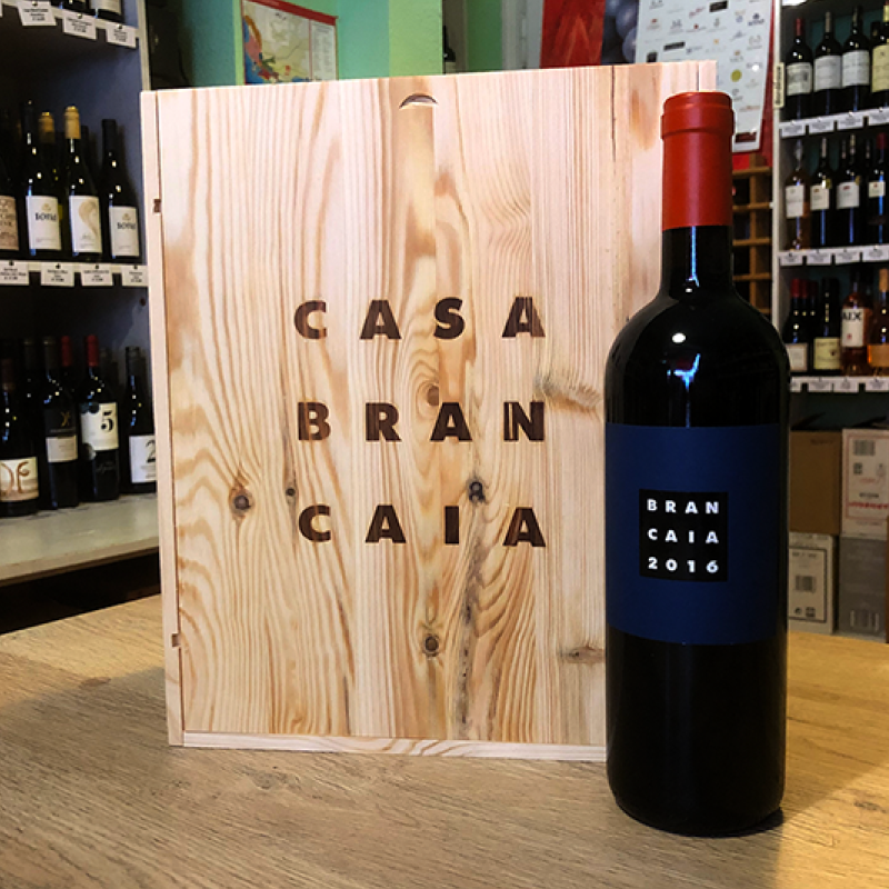 6 Flaschen Il Blu Toscana Rosso IGT 2018 in Original Holzkiste