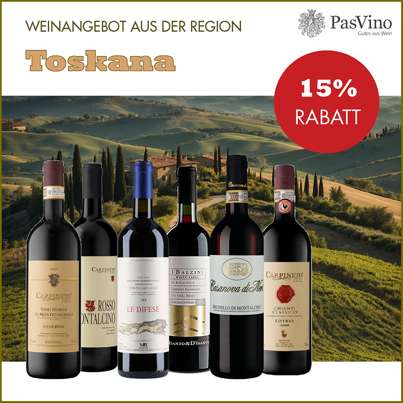 Weinangebot der Region Toskana