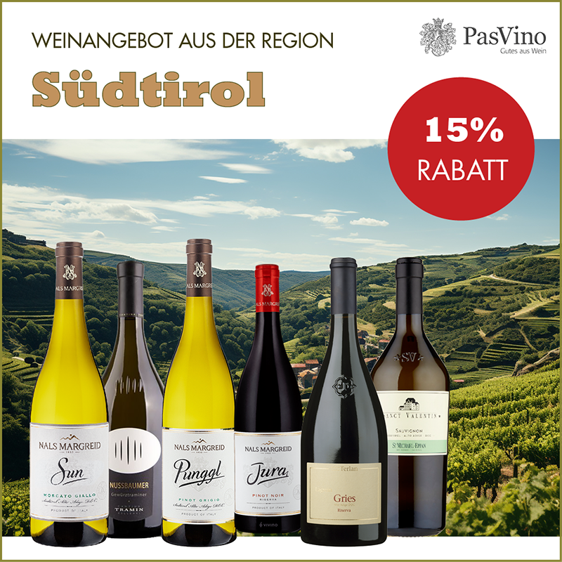 Weinangebot aus der Region Südtirol